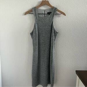 Top Shop Gray Silver Back Zip Dress US 8